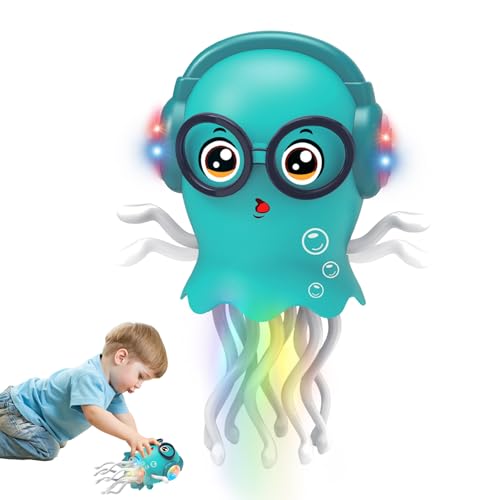 HOSSOM Juguete de Medusa para Bebé, Juguete Pulpo Bailarín y Gateador con Luces LED y Música, Eléctrico para Medusas Arrastrándose, Regalo de Cumpleaños para Niños y Niñas HOSSOM Juguete de Medusa para Bebé, Juguete Pulpo Bailarín y Gateador con Luces LED y Música, Eléctrico para Medusas Arrastrándose, Regalo de Cumpleaños para Niños y Niñas