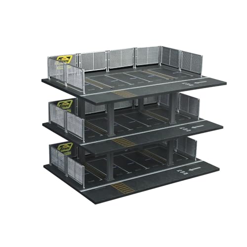 1/64 Scale Display Case 3 Layers with 15 Parking Spaces Parking Garage Moldel for Diecast Toy Car Storage Collect Gifts