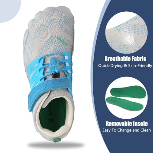 Image of SAGUARO Womens Mens Barefoot Shoes Minimalist Trail Runner Wide Toe Box Zero Drop Outdoor Cross Training Shoe