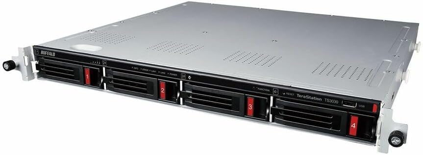 BUFFALO TeraStation 3430RN 4-Bay 16TB 2x8TB Rackmount Small-Med Business NAS w/Hard Drives Included