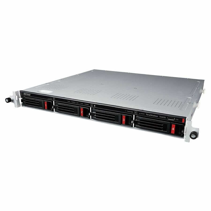 BUFFALO TeraStation 3430RN 4-Bay 16TB (2x8TB) Rackmount Small-Med Business NAS w/Hard Drives Included