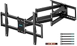 BONTEC TV Wall Bracket for 60-110 Inch TVs, Holds Up to 125kg, Heavy Duty Steel Wall Mount, Extends Up to 1016mm, Max VESA 800x600mm, Swivel and Tilt Wall Bracket with Dual Arms, Full Motion Design