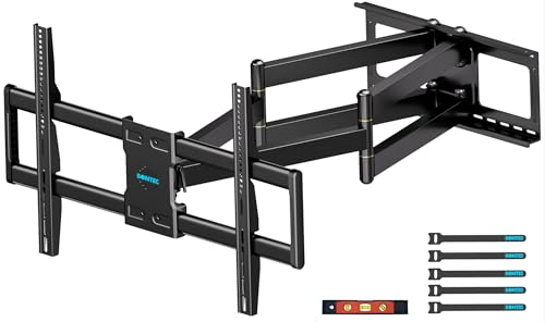 BONTEC TV Wall Bracket for 60-110 Inch TVs, Holds Up to 125kg, Heavy Duty Steel Wall Mount, Extends Up to 1016mm, Max VESA 800x600mm, Swivel and Tilt Wall Bracket with Dual Arms, Full Motion Design