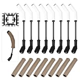 GDUKOP 8pcs Spark Plug Wires 9070C and 2500 Degree Thermal Protection Insulator Sleeve, 9070C Spark Plug Wire with Extreme 9000 Ceramic Boot Compatible with LS Terminals LS3 LS4 LS7 LT Engines