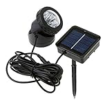 6 LED Solar Pond Lights, Outdoor Waterproof Spotlights for Pool, Fountain, Fish Tank, Garden - Warm White