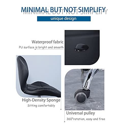 Assise en cuir de haute densité pour tabouret ergonomique noir - 3