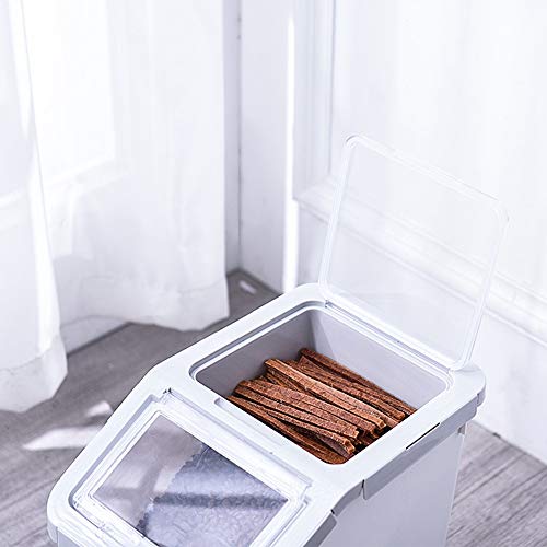 Saim Airtight Food Storage Container,Dry Food Dispenser Storage Tank,Pet Dog Cat Food Bin with Locking Lid,Measuring Cup… - Image 6