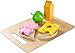 HABA 304266 - Set per la colazione"Guten Morgen", accessori per negozi e cucina per bambini con pane, formaggio, salumi, mela e succo, giocattolo in legno a partire dai 3 anni