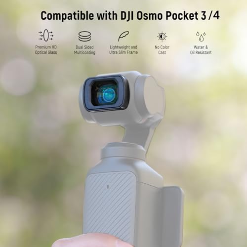 NEEWER Lens Filter Set Compatible with DJI Osmo Pocket 3 / Pocket 4 / Xtra Muse, Magnetic CPL Filter, 0.75x Wide Angle Lens 108° FOV, Screen Protector Accessories, FL-B29 - image 2