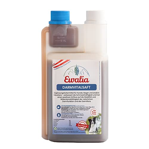 EWALIA Darmvitalsaft | 500 ml | Ergänzungsfuttermittel für Hunde & Kleintiere | Mit Schafgarbe