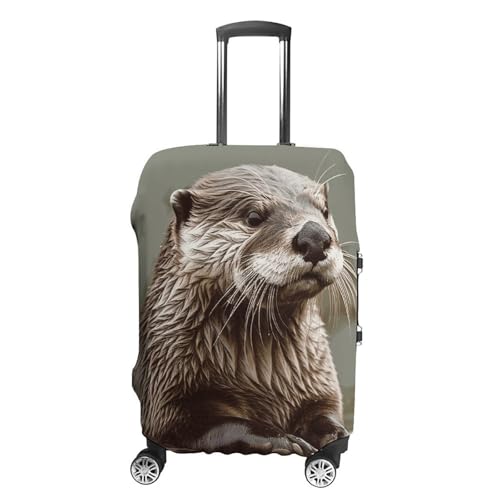 Otter Animal Luggage Cover, Washable Elastic Suitcase Cover Protector Fit 18-32 Inch Luggage