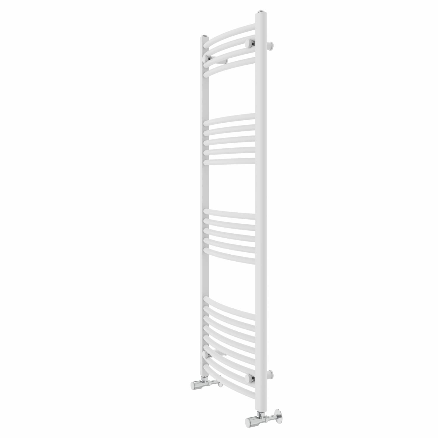 Warmehaus Curved Bathroom Heated Towel Rail Radiator 1400x500mm White