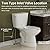 Simple Project 17.7 Inch Comfort Height Round Toilet High Toilets For Seniors, 1.28 GPF Power Single Flush And MAP 1000g Round Tall Toilet For Bathrooms - 12" Rough In