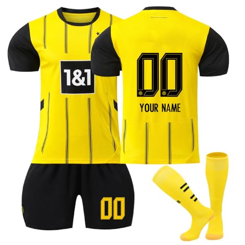 Personalisiertes Dortmund BVB Football Trikot Kinder Erwachsene Fussball...