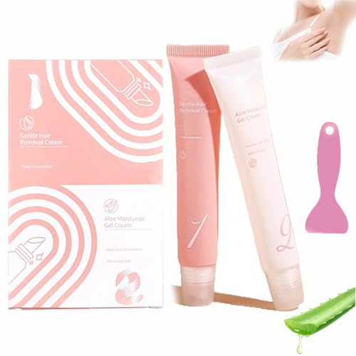 Crema Depilatoria Facial,Crema Depilatoria Eficaz E Indolora,Crema depilatoria facial para mujeres,Kit Depilación Instantánea,Crema Depilatoria,Calmante E Hidratante Para Todo Tipo De Pieles (1)