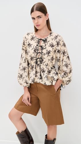 Sea Women's Joan Print Tie Front Top2