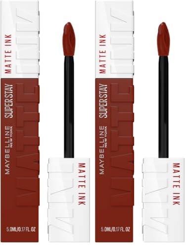 Image of Maybelline New York Superstay Matte Ink Liquid Lipstick, Warrior (Pack of 2)