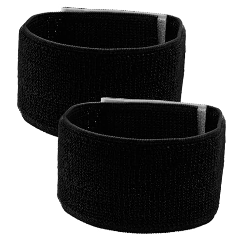 Toyvian 2 Piezas Bandas de Entrenamiento físico pequeño Alto flexibilidad Pilates Accesorio Tobillo Suministro de Yoga Bandas de pie Suministro de Fitness poliéster Black