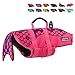 HAOCOO Dog Life Jacket Vest Saver Safety Swimsuit Preserver with Reflective Stripes/Adjustable Belt Dogs (Mermaid, Medium)