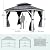 YITAHOME 10X12FT Hard Top Metal White Gazebo Patios Double Roof Canopy Aluminum Frame Garden Gazebo Tent Curtains Netting for Patios Backyards Decks Lawns Gray