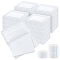 Timgle 200 Pcs 4" x 4" Split Gauze Pads 6 Ply Split Drain Sponge Gauze Non Woven Slit Bandage Sponges with 2 Roll of Tape for Wound Care Tubes Drains Supplies