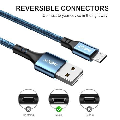Micro USB Cable [2-Pack, 3.3ft] USB to Micro USB, Android Charger USB Cable Braided Fast Charging Cable Compatible with Samsung, Kindle, Android Phones, Galaxy S7 Edge, Moto G5, PS4