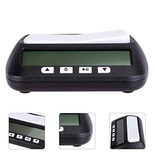 Kisangel Relógio digital de xadrez com temporizador de xadrez para jogos de tabuleiro chinês, inglês