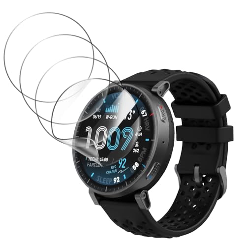 �y4������zFor Amazfit Active Max 48mm �ی�t�B���� �yHNWEIWEI�z 1.5�C���` �Ή� ����0.3mm 2.5D �d�x4H �����z�� �S�ʕی� �ώw�� ������ �����ߗ� Amazfit Active Max 48mm �t