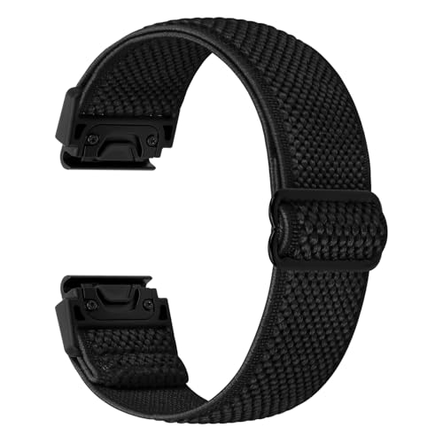 TumCez Correa QuickFit de 22 mm compatible con Garmin Fenix 8 47 mm/Fenix E 47 mm/Fenix 7/7 Pro/6/6 Pro/5/5 Plus, correa de repuesto elástica de nailon para Garmin Forerunner 945/935/Approach S62/S60,