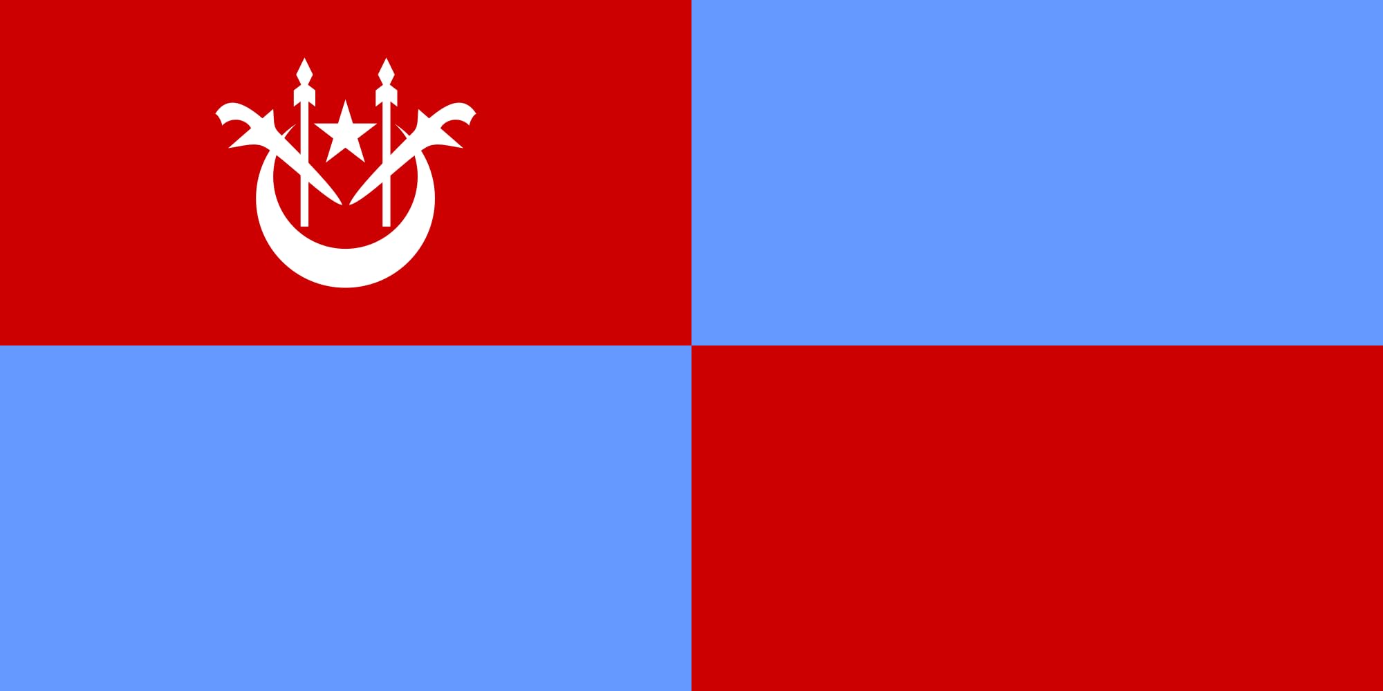 Drapeau Bachok Kelantan pour décoration intérieure et événements culturels