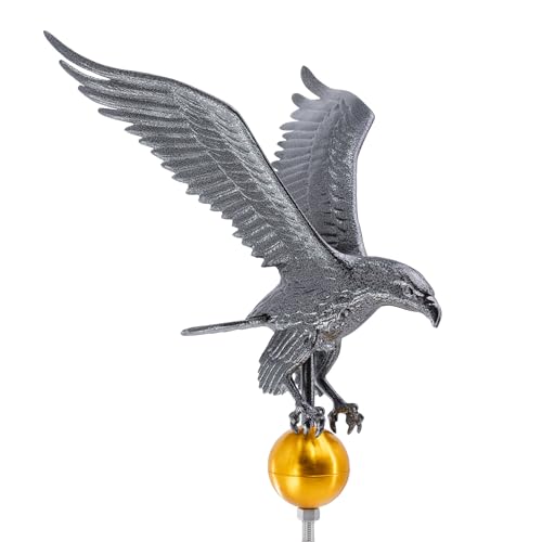 Montague Metal Products Swedish Iron Flagpole Eagle, 18-Inch