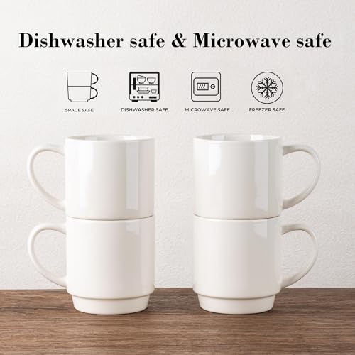 Set de 12 mugs apilables de cerámica GBhome 11 oz miniatura 6