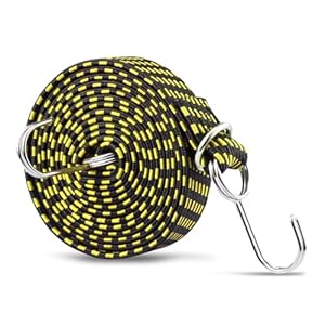 Qsvbeeqj Elastisches Befestigungsseil Gelb Schwarz