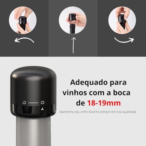 Rolha Para Garrafa de Vinho Tampa Reutilizável Original (1)