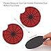 Red Spider Web Steering Wheel Cover with 2PCS Car Coasters Auto Steering Wheel Protector Anti-Slip Breathable 15 Inch Car Accessories