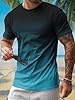 Men's T-Shirt Short Sleeve Gradient Color Crewneck Tee Casual Summer Top (Colour 7,4XL) #2
