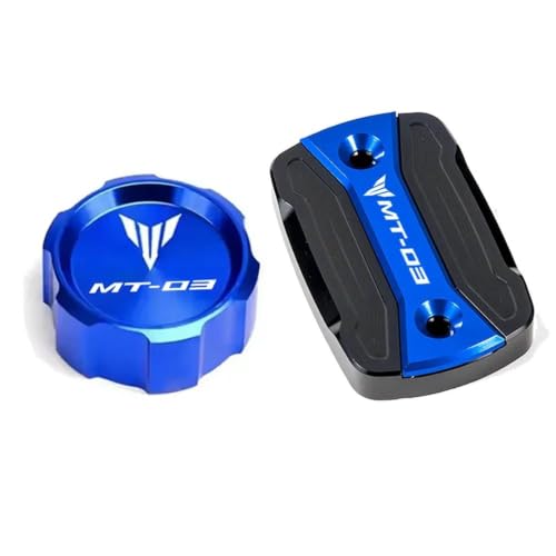 Bouchon réservoir liquide de frein Yamaha MT03 2015-2025 cache huile moteur bleu