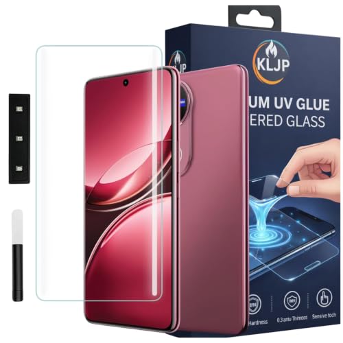 Image of Premium HD+ UV Tempered Glass Screen Protector For Vivo V50 5G (Pack of 1) Full Adhesive UV Curved Screen Protector Case Friendly HD Clarity with installation kit
