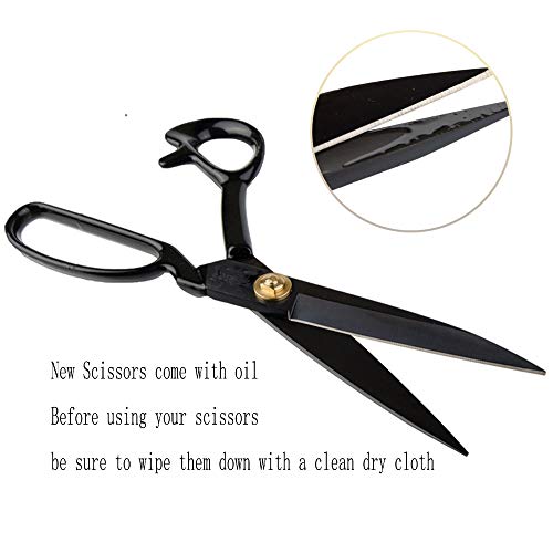Lnka Sewing Scissors For Fabric Black Professional Heavy Duty Tailor Scissor Industrial Strength High Carbon Steel Shears For Leather Paper Sewing Craft Artists Students Dressmakers (12 Inch) #TOP4