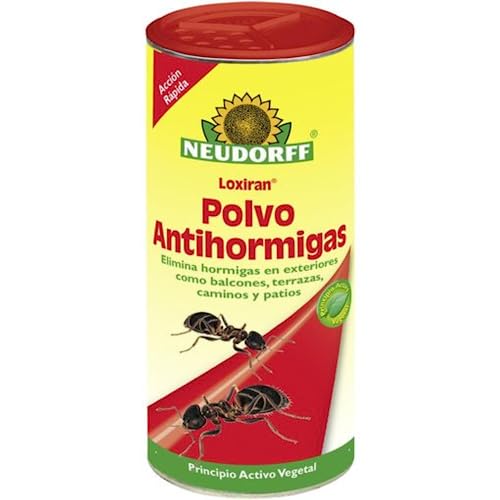 GROWMANIA Polvo Antihormigas 500 gr de Neudorff Loxiran | Pistola contra Insectos para Interior y Ex