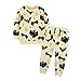 HILEELANG Toddler Boys Halloween Outfit – 2 Piece Cotton Set with Bat & Spider Print Sweatshirt and Jogger Pants 4T