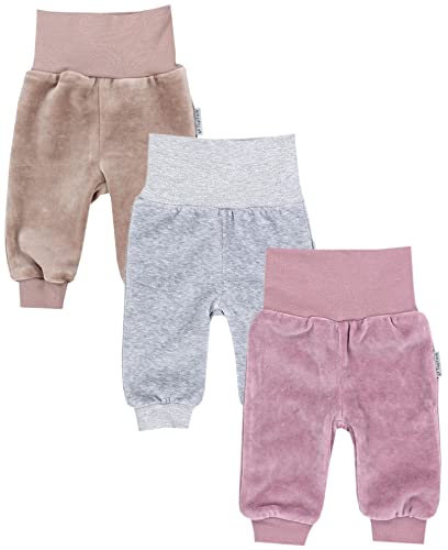 TupTam Baby Mädchen Nicki Hose Jogginghose 3er Pack, Farbe: Melange...