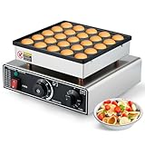 YODHOSA Commercial Mini Dutch Pancake Maker,25PCS Dorayaki Maker,Non-stick Dutch Poffertjes Grill,Stainless Steel Muffin Waffle Maker,Electric Hotcakes Machine for Breakfast,Snacks,Desserts