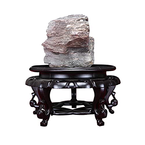 Oriental Vase Stand/Flower Pot Vase Plastic Base Stand - Stone Aquarium Fishbowl Teapot Base, Stone Buddha Incense Display Stand (D:7.08 Inch/18Cm) #TOP1