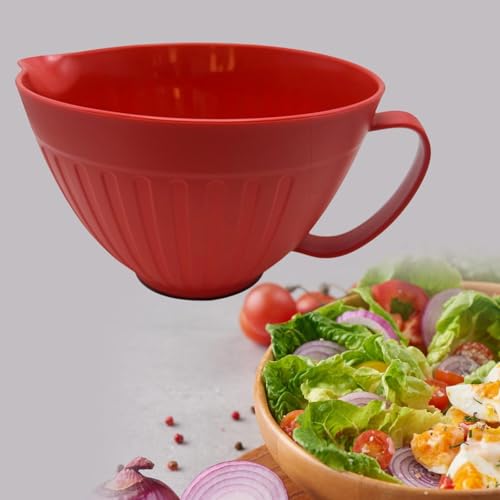 Tazón para mezclar con asa, 2.2 L color rojo miniatura 6