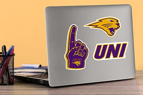 Image of University of Northern Iowa 8ct Vinyl Large Deluxe Stickers Variety Pack - Laptop, Water Bottle, Scrapbooking, Tablet, Skateboard, Indoor /Outdoor - Set of 8