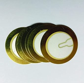 (PACK OF 10) 27 MM Piezo Ceramic Elements Sounder Sensor Trigger Drum Disc + Wire Copper Piezoelectric Buzzer Copper 27mm
