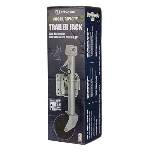 image for Attwood 11127-4 Fold-Up Trailer Jack, 1,000-Pound Capacity, 10-Inch Tr