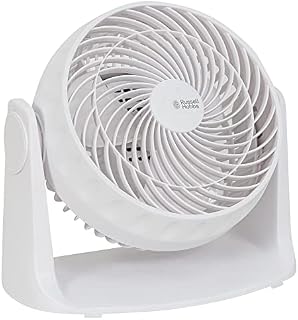 Russell Hobbs 8" high Velocity Plastic Freestanding/Wall Mounted Desk Fan RHVD0831, White,
