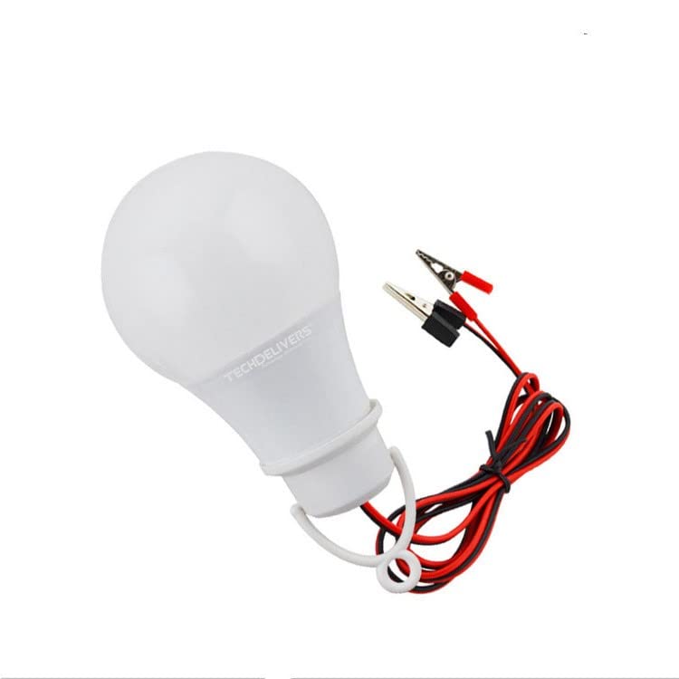 TECHDELIVERS Solar Led Bulb 12V Dc 9W Lamp Portable 9Watt With Inbuilt Heatsink Plate Outdoor| Camp| Tent| Night| Hanging Light (White) (B0BMQ9Q9V6) Amazon Price History, Amazon Price Tracker